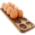 Egg Tray - Rustic Wooden Egg Holder For Eggs Usable in Kitchen Refrigerator, or Countertop for Display or Storage - Easy to Clean… (12 Eggs)