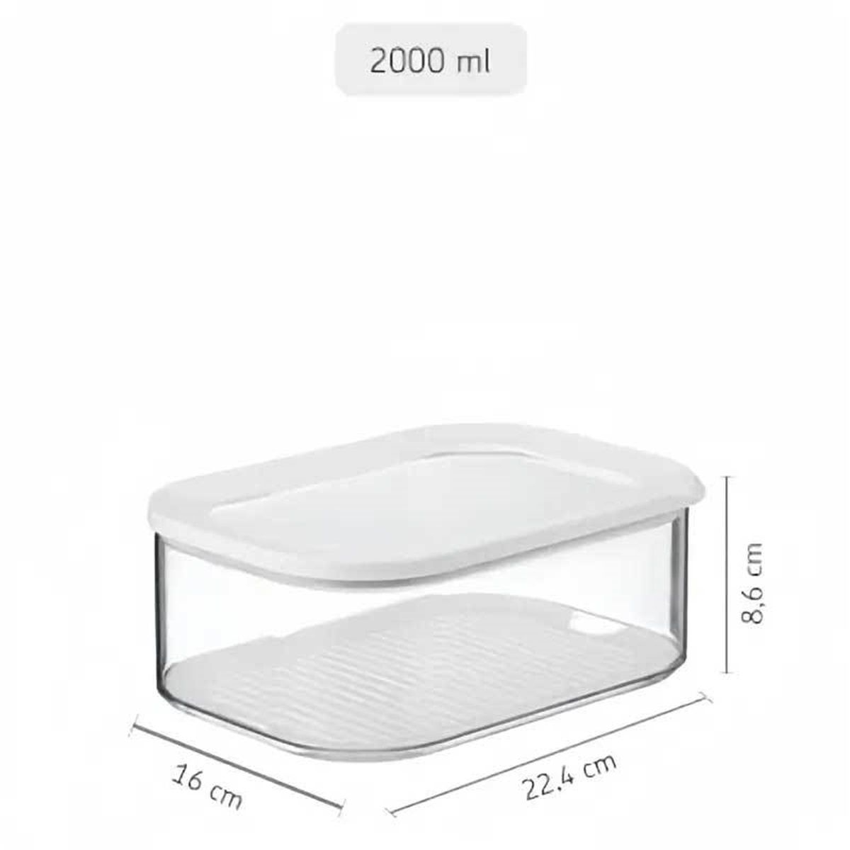 Cheese Box for Cheddar  with Transparent Lid, Airtight, Portable, BPA Free, Holds 68 oz/2000ml, 1 Count