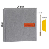 Large Photo Album Self Adhesive 4x6 5x7 8x10 Scrapbook Album DIY Picture Book,Gifts for Mom,Family Baby and Wedding,with Metal Pen and Plastic Board