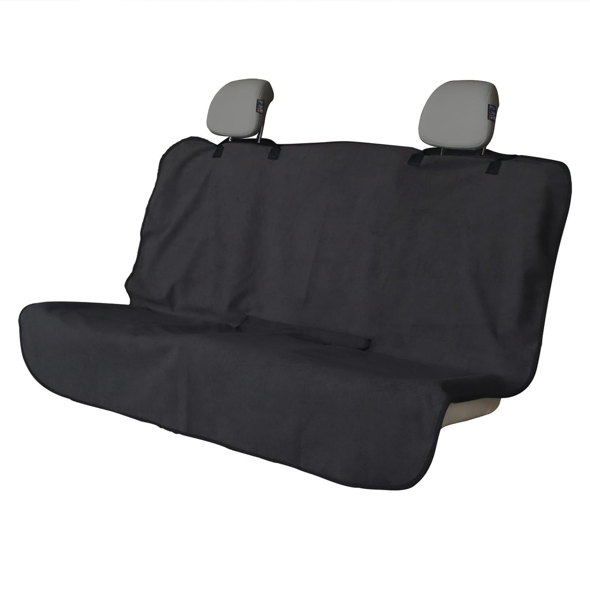 Back Seat Cover for Car Trucks Van SUV,Waterproof Rear Bench Towel Seat Covers for Dogs and Kids,Automotive Backseat Protector (Black)