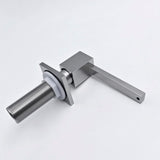 Sink Soap Dispenser for Kitchen Sink Brushed Nickel, All Brass Built-in and Refill from Top Design,Metal Hand Soap & Dish Soap Copper Pump