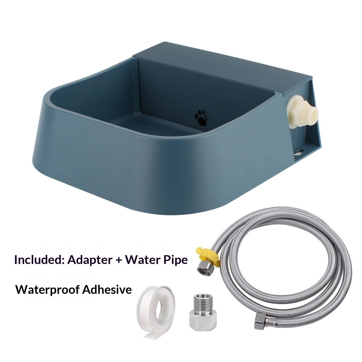 Automatic Water Dispenser for Dogs with Heater, Outdoor and Indoor, 2L Heated Water Bowl, Heated Watering Trough for Cats Chickens Rabbits Birds Bath Auto-Fill