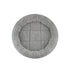 Enjoying Plush Cat Bed Mat Diameter 19.7" Round Pad with Pillow Around for Cats Dogs Relying/Curling Sleep Warm Dog Cushion for Crates, Antiskid Bottom, Large, Gray