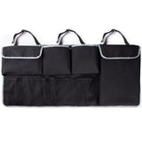 Trunk Hanging Organizer, Backseat Bag, Car Interior Accessories with 4 Pockets & 2 Mesh Pouches for Groceries, Will Provide More Storage Trunk Space for SUV, Jeep, MPVs