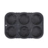 Hamburger Bun Mold, Hamburger Bun Pans for Baking, Burger Bun Pans Nonstick & Heat Resistant,Burger Buns pan, Silicone Homemade Hamburger Bread Mold,6 Cavity Silicone Pans Easy to Release