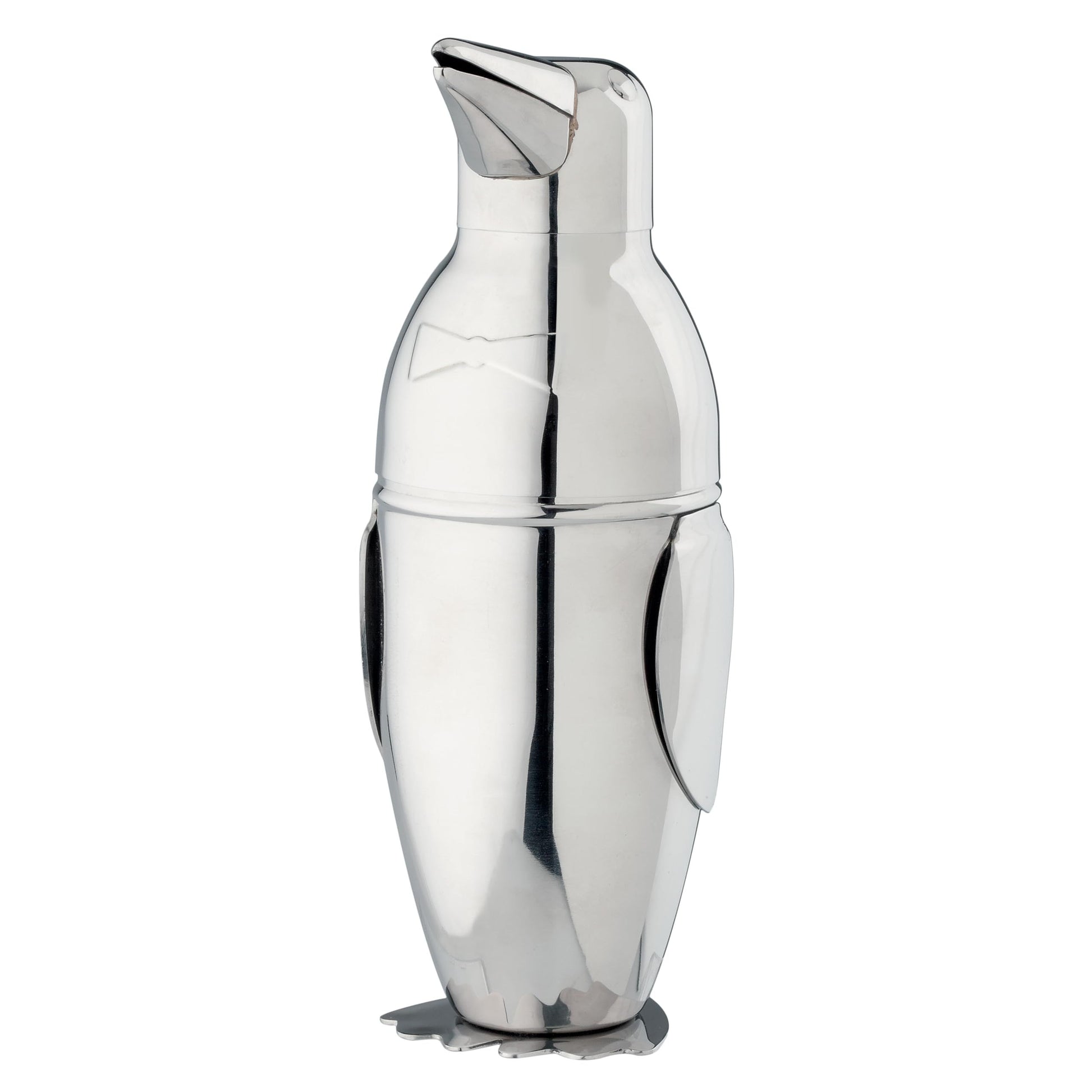 Kitchen Bar Penguin Cocktail Shaker, 18/8 Stainless Steel, Mirror Finish, 3-Piece Set, Holds 17-Ounces