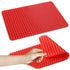 3pcs Red Silicone Baking Mat - 15x10.6" Non Stick Baking Mat With Fat Filtering Red Pyramid Design, Suitable for Oven & Microwave - Flexible & Easy-to-Clean Silicone Cooking Mats