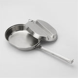 304 Stainless Steel   Mess Kit Plate Set  Type Outdoor Camping Hiking Picnic BBQ Beach ,Stainless Steel Camping Lunch Box with Handle,