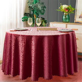 Home Fashions Waterproof, Stain & Wrinkle Resistant Fabric Tablecloth, 70" /1.8M Round, burgundy