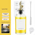 Olive Oil Dispenser Bottle - Includes  Kitchen Essential Labels - Cooking Oil Bottles for Kitchen, Coffee Syrup Dispenser - Pourer Spout with 16.9 fl oz Glass Container Cruet - 2pcs, Gold