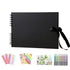 80 Pages Scrapbook Album with  Metallic Markers,Craft Paper Photo Album for Wedding and Anniversary, Family DIY Scrapbook Accessories with Scrapbooking Stickers Corners(Black)…