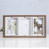 4x6 Rotating Picture Frame Desktop Rustic 4x6in Wooden Photo Frames, Double Side-Display 6 Photos, Floating 4x6 Collage Family PictureFrame for Tabletop Display