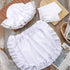 Costume Women Set White Mob Cap Bonnet Shawl Waist Apron Pilgrim Costume Accessories Girl  3pcs