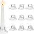 Glass Taper Candle Holders: 10 PCS Candlestick Holders Clear Short Tapered Candle Holder Set - Candle Stick Holder Decor for Table Centerpiece Wedding Party Advent Christmas Home Decorations