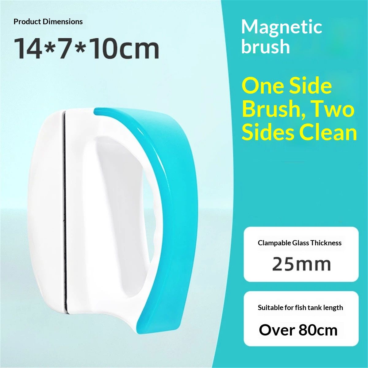 Magnetic Scrubber for Aquarium Fish Tank, Scratch-Free Glass Scraper, Keep Hands Dry, Non-Slip, Self-Floating Strong Cleaning Magnet, Aquarium Cleaner