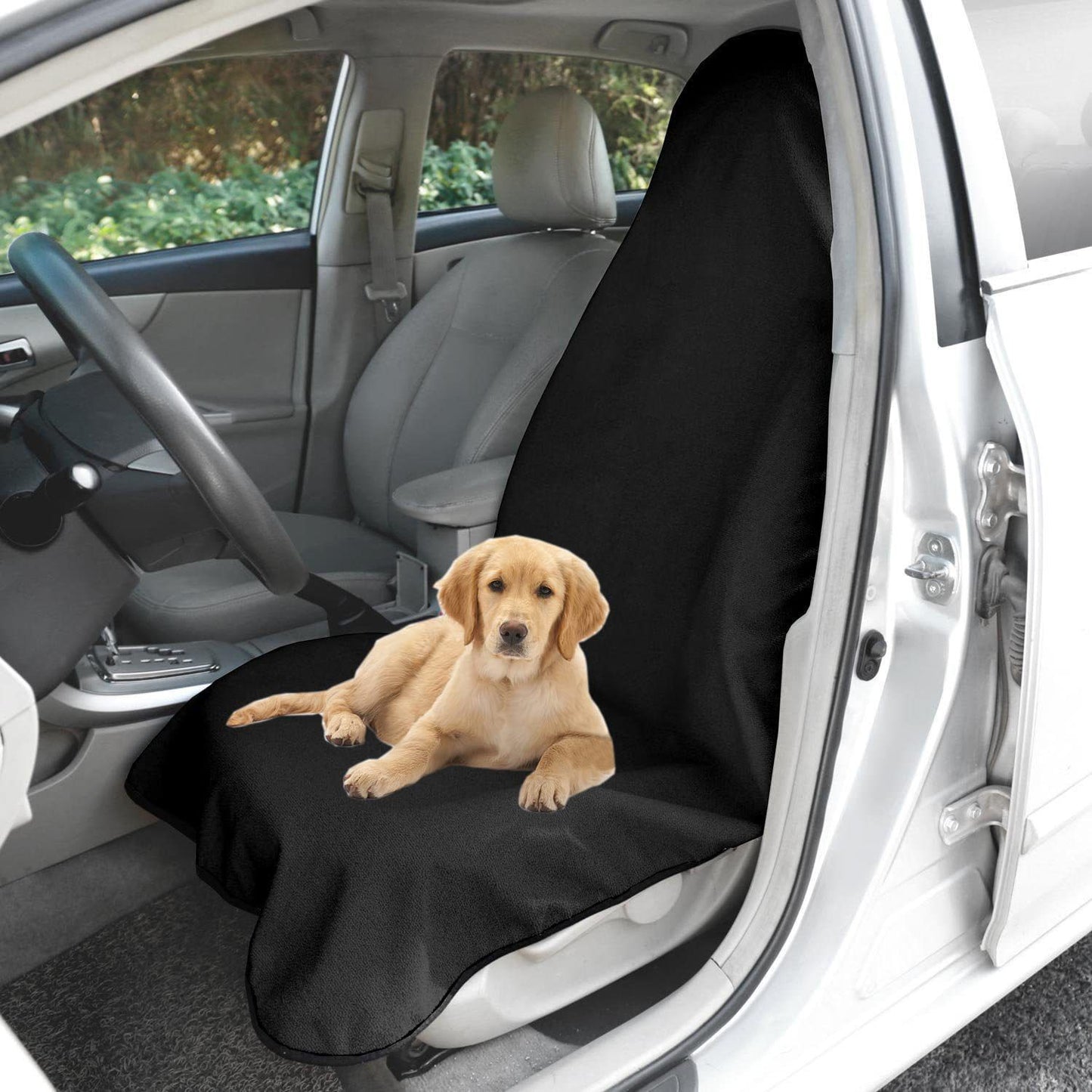 Waterproof Seat Cover Towel, Premium Sweat Carseat Protector, Perfect for Universal Anti-Slip Car Truck SUV Seat, Great for Surfing Yoga Gym Workout, Black
