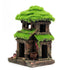 Fish House - Aquarium Decoration with Lifelike Moss, Comes Fish Tank Accessories witth Big Hole for Fish Sleep Rest Hide and Play