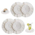 4 PCS Boho Coasters for Drinks Absorbent, Cotton Coasters for Wooden Table Round Drink Coaster Set with Tassels Housewarming Gift Bar Coffee Table Office Desk Decor