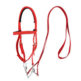 MPitcher head, horse riding, water reins, reins, sizes, pony reins, water reins, reins, equestrian supplies（Red small size below 1.3m）