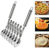 7-wheel pasta cutting tool, adjustable cutting wheel with handle, multiple stainless steel cutting tools, baking roller pizza cutting machine