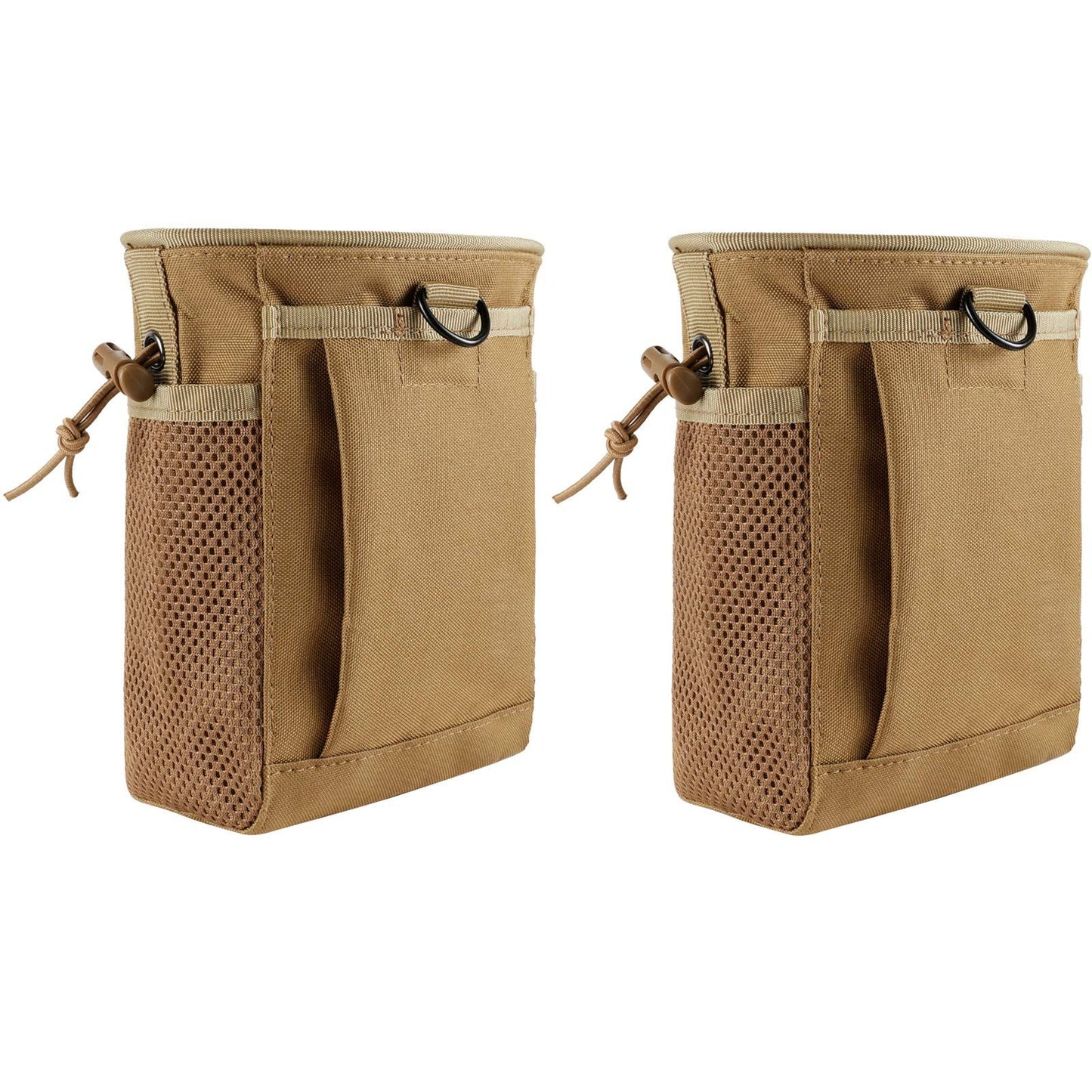 2pcs Outdoor storage bag, multifunctional waist bag, portable tool kit, belt wearing, small storage accessories, hanging bag（khaki）