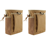 2pcs Outdoor storage bag, multifunctional waist bag, portable tool kit, belt wearing, small storage accessories, hanging bag（khaki）