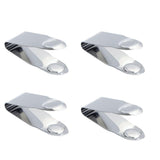4Pcs Stainless Steel Strawberry Huller Fruit Stem Remover Picker Leaf Peeler Tweezers Kitchen Gadgets for Strawberry Cherry Tomato Fruit Tools, Silver