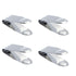 4Pcs Stainless Steel Strawberry Huller Fruit Stem Remover Picker Leaf Peeler Tweezers Kitchen Gadgets for Strawberry Cherry Tomato Fruit Tools, Silver