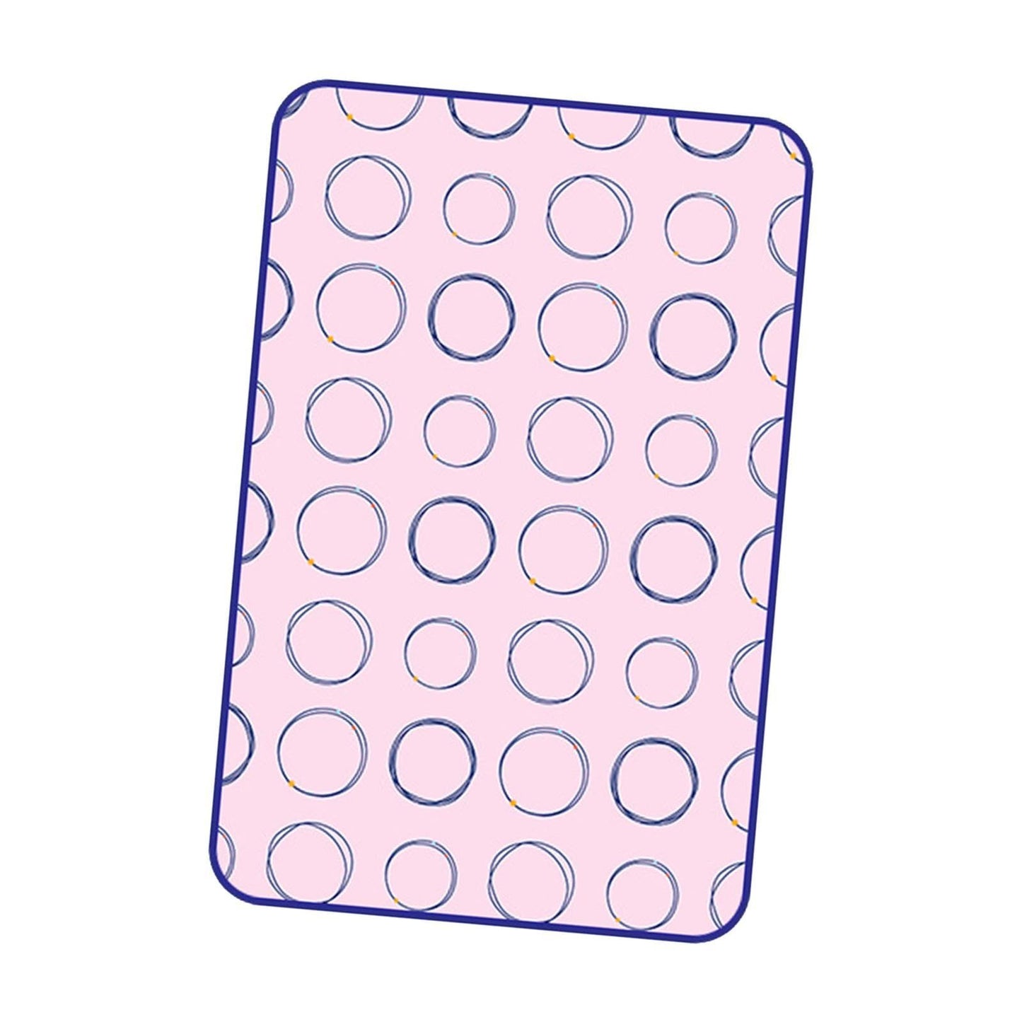 Portable Ironing Mat for Table Top Iron Pad for Countertop Thick Ironing Blanket Over The Door Steamer Pad Washer Dryer Heat Resistant Mat Travel Ironing Board (Red circle70_40cm)