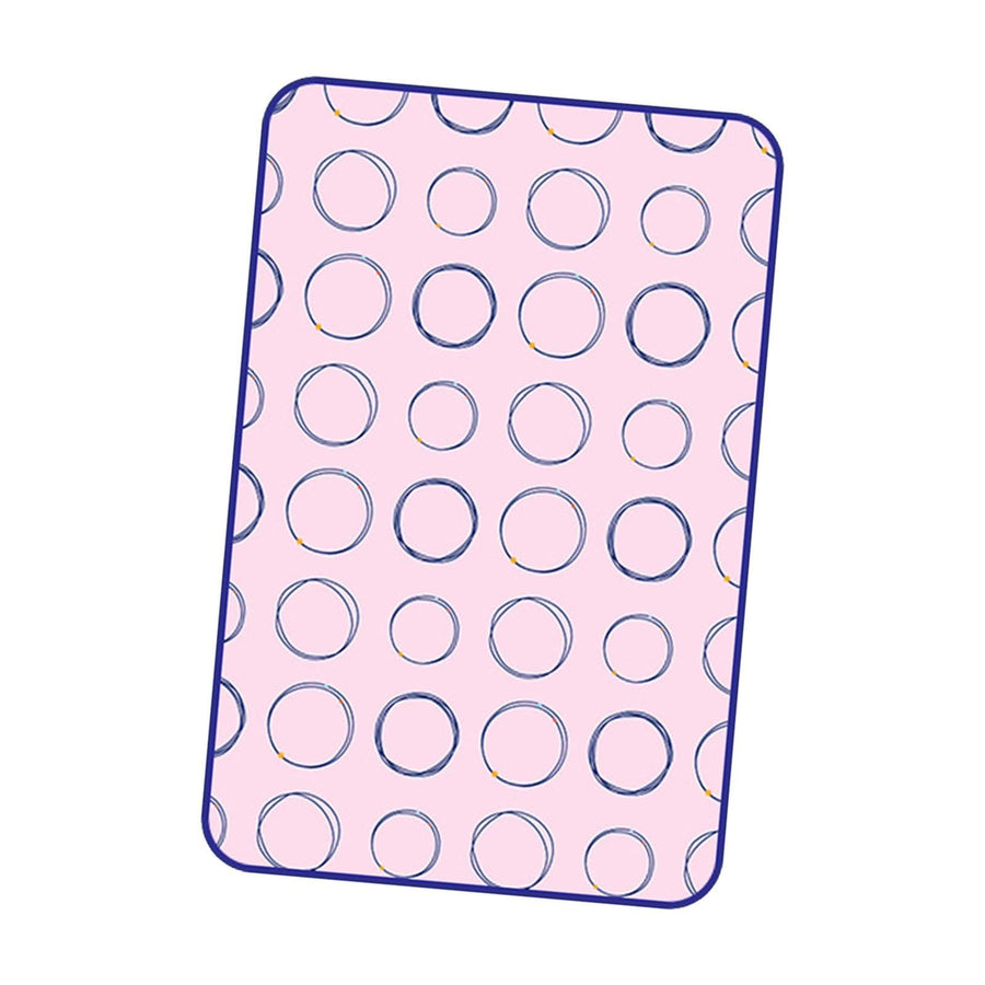 Portable Ironing Mat for Table Top Iron Pad for Countertop Thick Ironing Blanket Over The Door Steamer Pad Washer Dryer Heat Resistant Mat Travel Ironing Board (Red circle70_40cm)