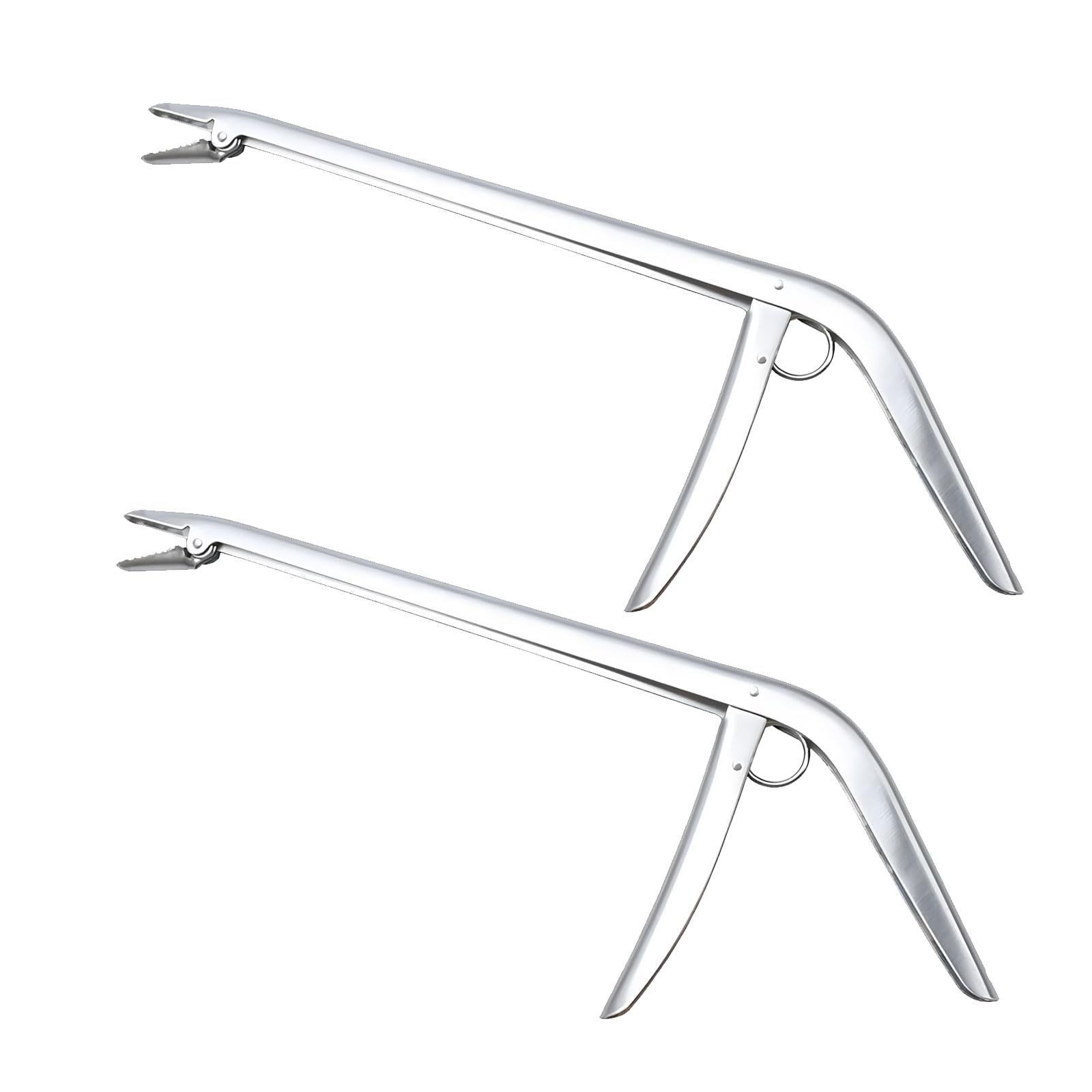 2pcs Stainless Steel Unhooking Device Fish Clamp Clip Catch Fishing Hook Remover Plier Tool Tackle for Fishing Trailer