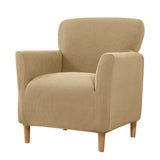 Armchair Slipcover 1-Piece Jacquard Accent Chair Covers with Arms Soft Waterproof Chair Slipcovers for Living Room Furniture Protector Office Reception Reading（khaki）