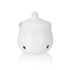 Garlic Storage Pod Ceramic Garlic Keeper with Lid Large Garlic Container for Counter Breathable storage container, White