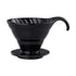 Pour Over Coffee Maker, Single Cup Coffee Dripper, Manual Porcelain Slow Brewing Accessories for Travel, Camping, Office, Home, Cafe, Coffee Gifts (Black)