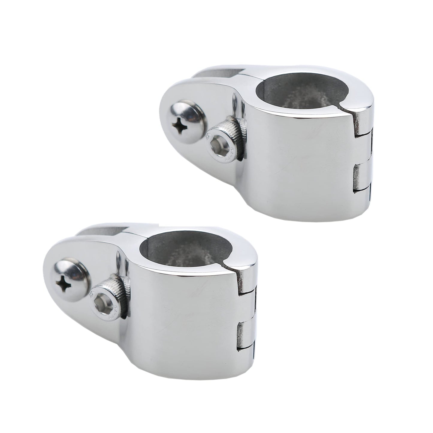 2pcs Top Jaw Slides with Quick Release Pin  Round Tubing, Top Hardware, 316 Stainless Steel Marine Hardware Pair （22mm）