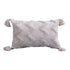 Boho Woven Tufted Pillowcase,Tassels Zigzag Lines Tribal Pattern Lumbar Pillow Case Cushion Cover for Couch Bed Car, 30*50cm, （Rectangular line）