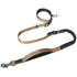Hands Free Dog Leash for Walking Running with Safety Car Seat Belt Shock Absorbing Bungee Leash with Padded Handle(Brown)