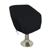 Boat Seat Cover 420D Oxford Fabric Waterproof Captains Chair Boat Seat Cover Resistant To Fading Pedestal Pontoon Chair Seat Cover（60*55*63cm black）