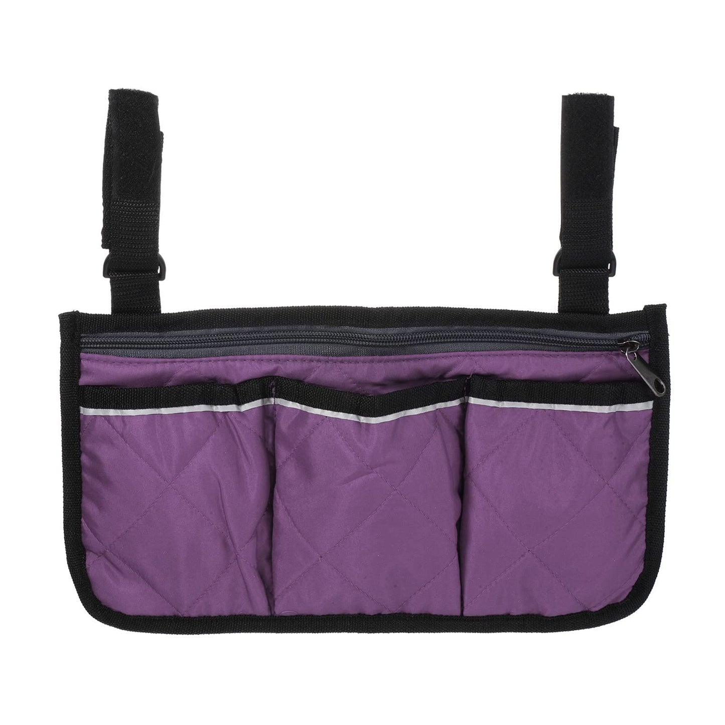 Walker or Scooter Bag with Key Rings | Wheelchair Armrest Accessories for Walker, Electric Scooter & Wheelchairs (Purple)