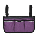 Walker or Scooter Bag with Key Rings | Wheelchair Armrest Accessories for Walker, Electric Scooter & Wheelchairs (Purple)