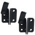 2pcs Flip Latch Gate Latch with Padlock Hole,Stainless Steel Barn Door Lock Sliding Door Bolt Latch Safety Door Lock Catch for Toilet Barn Fence Garage Door Pet Room black（Small size left opening）