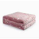 Super Soft Fuzzy Plush Flannel for Girls and Boys Sleeping Snuggle Blanket,All Seasons for Bed or Sofa,152*127CM (Pink Moon)