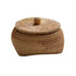 Ordinary rural rattan covered storage box, multi-purpose willow tray, square, handmade, Bohemian style