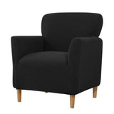 Stretch Chair Covers Banquet Armchair Slipcovers Knitted Armchair Sofa Covers Chair Slipcover Anti-Slip Furniture Protector for Living Room Friendly for Kids Pets (Black)