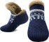 Fluffy Slipper Socks with Grips for Men & Women - Warm Winter Fuzzy Thermal Cozy Soft Socks for  1 Pair （blue）