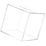 Clear Piggy Bank for Adults, Clear Acrylic, Money Tip Change Box to Help Budget and Save, Unopenable Savings Coin Money Jar Box for Adults(Square small size 12 * 12cm)