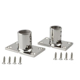 2pcs Boat Hand Rail Fitting,316 Stainless Steel Rectangular90 Degree Boat Hand Rail Base and Screws（7/8寸（22mm)）