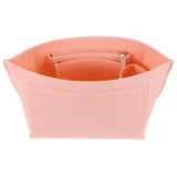 Felt inner bag, inner bag, felt storage and organizing bag, large capacity felt dumpling shaped makeup bag（pink）