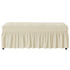 Elastic dining chair cover, soft sofa cover, detachable and washable dining room sofa cover with skirt, suitable for banquet bedrooms (M, beige)