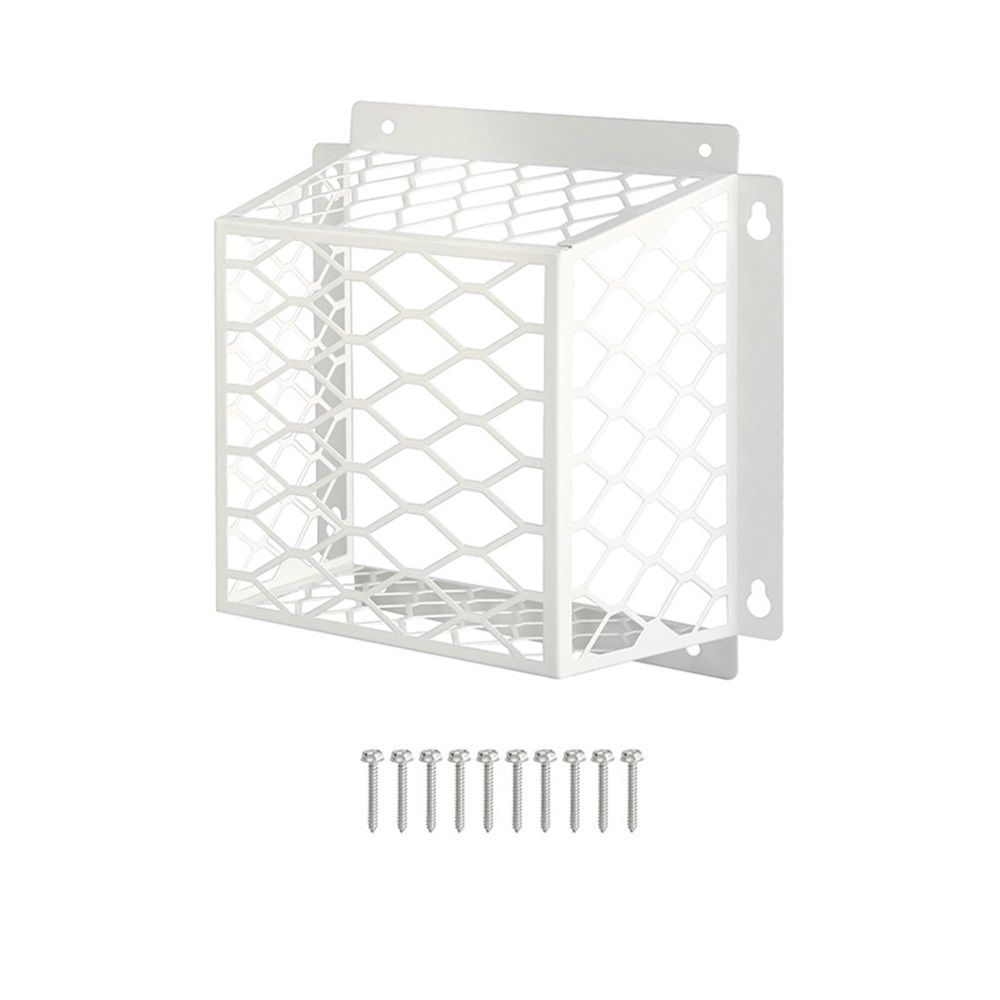 Dryer Vent Bird Guard,Dryer Vent Cover Guard for Most 3" to 4" Bathroom Exhaust Fan Ventilation Cover,7"Lx7"Wx5"H Steel Ventilation Bird Cage for Exhaust Fan Cover,White